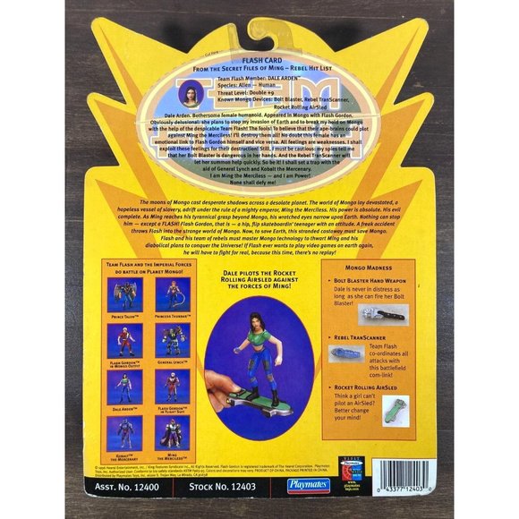 1996 FLASH GORDON Dale Arden Action Figure NEW ON CARD Playmates Animated Series - Picture 5 of 7